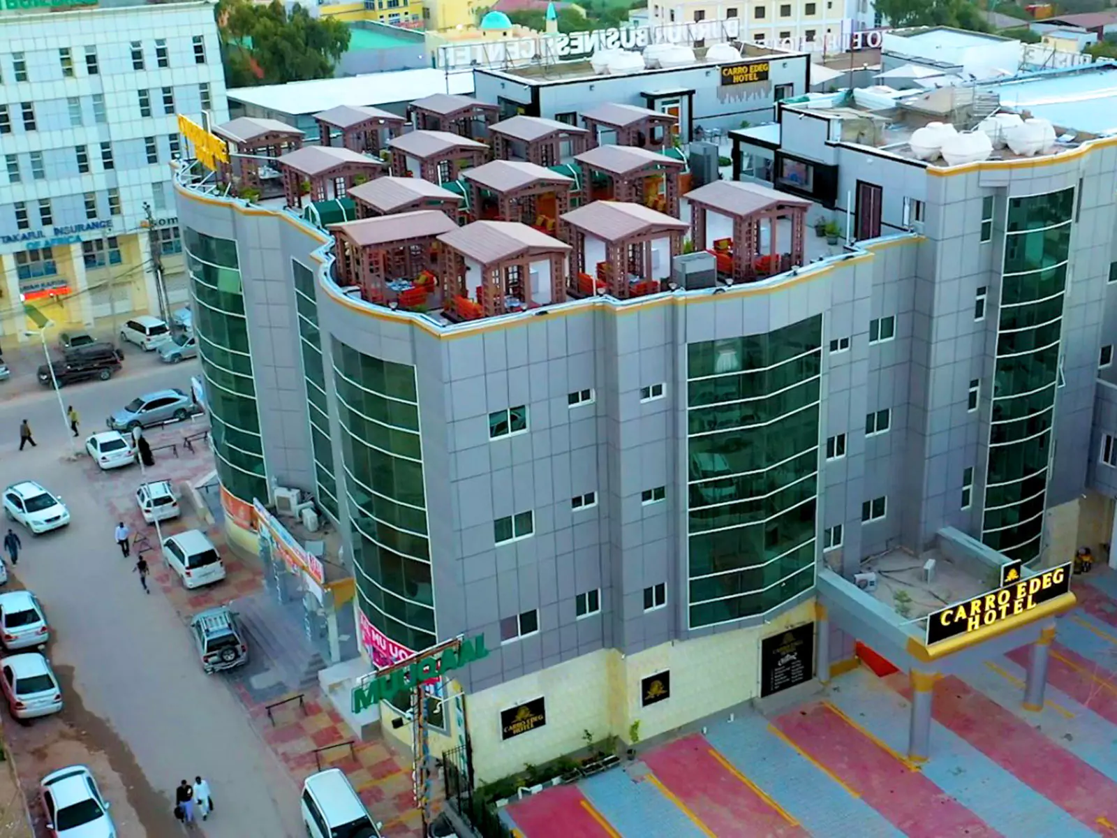 An image of the aerial view of Carro Edeg Hotel in Hargeisa